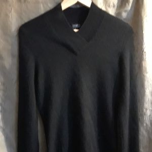 PRIVE WRAP COLLAR CASHMERE SWEATER S